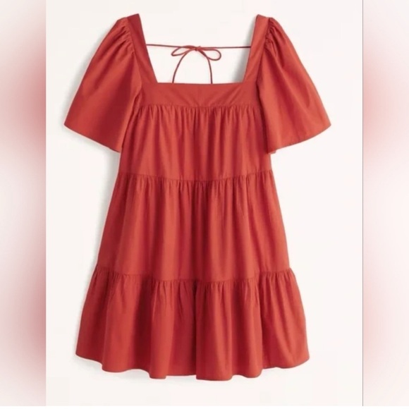 Abercrombie & Fitch Angel Sleeve Trapeze Mini Dress - Picture 6 of 14